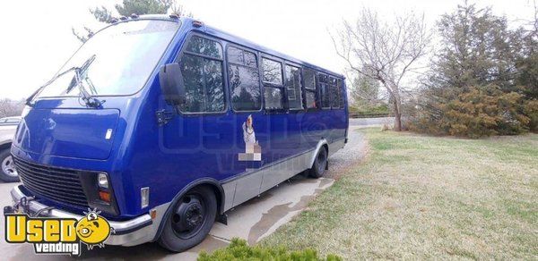 2001 Used Chevy Food Truck with Smoker Trailer