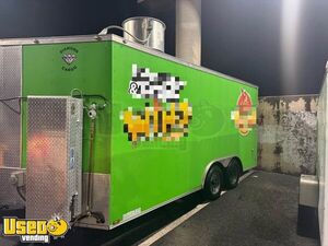 Used 8' x 16' Mobile Kitchen Food Concession Trailer w/ Pro Fire System