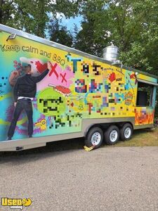 2024 8' x 18'  Kitchen Food Concession Trailer w/ 6' Porch + Pro Fire System