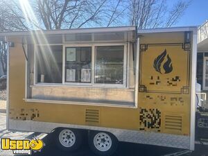 2021 7' x 14' Mobile Kitchen Food Concession Trailer w/ Pro Fire System