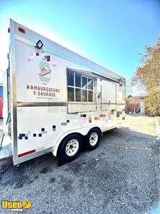 2022 7.5' x 16' Mobile Kitchen Street Food Concession Trailer