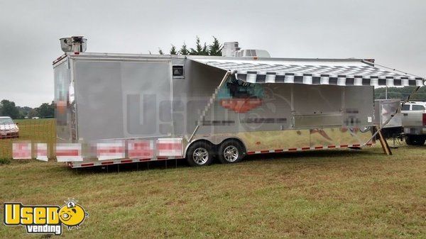 2016 - 8.6' x 30' Mobile Kitchen/ BBQ Trailer with Porch