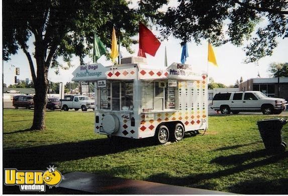 BRAND NEW CUSTOM BUILT 14' NON-GREASE CONCESSION TRAILER- Completely Stocked and Ready To Go