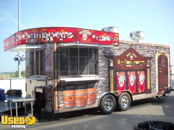 Turnkey 2013 8' x 24' Custom-Designed Mobile Pub and Kitchen on Wheels