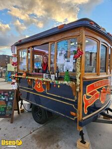 7.5' x 10'  Trolley Beverage Trailer Custom SF Style Cable Car Replica Streetcar Mobile Bar