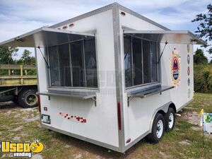 2016 8.5' x 18' Quality Kitchen Food Concession Trailer with Fire Suppression System