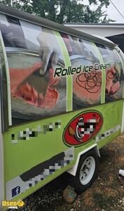 2019 4' x 7' Rolled Ice Cream Concession Trailer Mobile Vending Unit