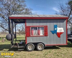 2004 - 8' x 16' Barbecue Concession Trailer with Porch / Used Mobile BBQ Rig