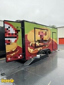 2024 7' x 16' Kitchen Food Concession Trailer with Pro Fire System