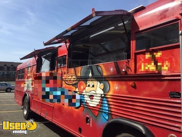 1976 Bluebird Vintage Pizza Food Bus / Mobile Kitchen Food Truck