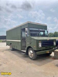 Freshly Painted and Cleaned Chevrolet Commercial Kitchen Food Truck