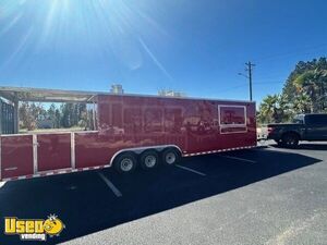2024 8.5' x 34' Freedom Barbecue Concession Trailer with 8' Porch and 2005 Ford F350