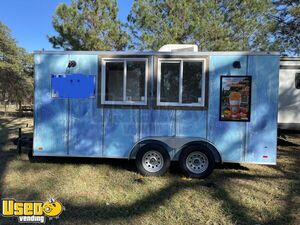 2021 - 7' x 16' V-Nose Shaved Ice Concession Trailer with Very Clean Interior