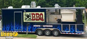 2016 8.5' x 20' Worldwide Barbecue Food Concession Trailer with 14' Porch & Bathroom