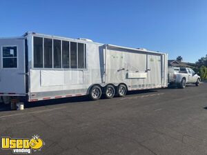 Turnkey 2016 Freedom 8' x 32' Barbecue Food Trailer with Porch