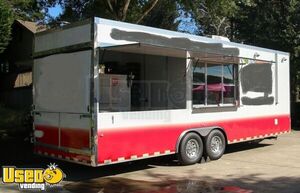 2018 - 8.6' x 24   Barbecue Concession Trailer with Porch and Southern Pride Smoker