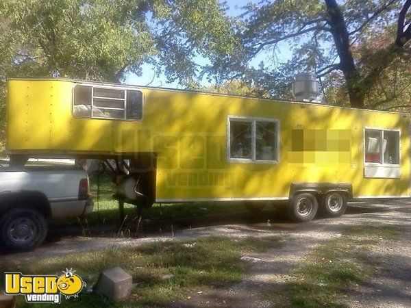 33' Gooseneck Food Concession Trailer & Dodge 3/4 Ton 4x4 Extended Cab Truck