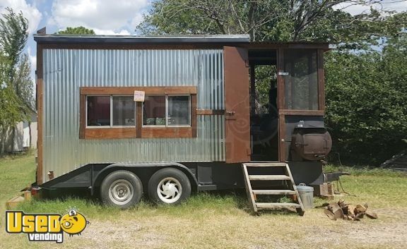 7' x 16.5' Custom Built Smoker BBQ Concession Trailer