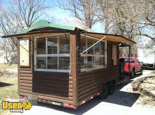 2005 - 28' Custom Built Log Cabin Style BBQ Concession Trailer