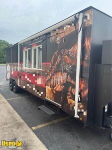 2019 8' x 26' Commercial BBQ Rig with Screened Porch / Mobile Kitchen