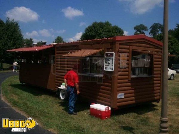 2005 Nomanco Log Cabin Style Concession Trailer & 1999 Box Truck