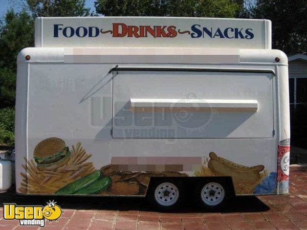 14' x 8' 2002 FiberCore Food Concession Trailer