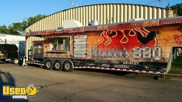 40' Gooseneck BBQ Trailer with Porch