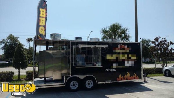 2015 - 8.6' x 22' BBQ Concession Trailer with Porch