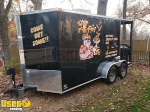 All-Electric 2019 7' x 14' Barbecue Concession Trailer with 4' Porch