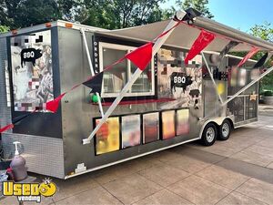 Well Equipped - 28' Barbecue Food Concession Trailer with Porch