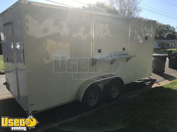 2019-7' x 16' Food Concession Trailer Mobile Kitchen