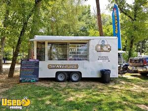 Turnkey 7' x 16' Wells Cargo Shaved Ice Concession Trailer / Snowball Stand