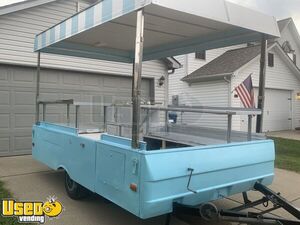 7.5' x 10' Vintage Coleman Pop Up Street Food Concession Trailer