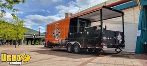 2023 8.5' x 24' Barbecue Food Concession Trailer with Fire Suppression & Porch
