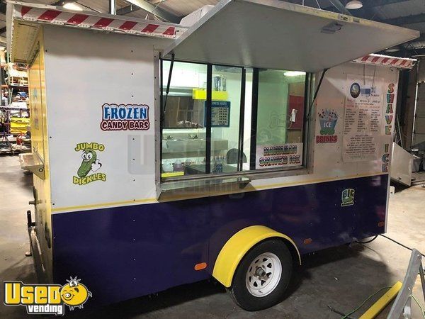 TURN KEY READY 6' x 12' Shaved Ice / Snow Cone Concession Trailer