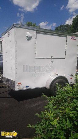 Used Once 2018 5' x 8' All-Electric American Hauler Food Concession Trailer