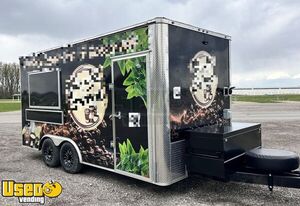 2023 8' x 16' Freedom Beverage and Coffee Concession Trailer with Bathroom