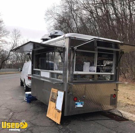 Turnkey 2004 7' x 12' All Stainless Steel Food / Pizza Concession Trailer