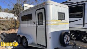 6' x 10' Converted Two Horse Concession Trailer | Mobile Wood Fired Pizza Unit