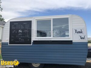 1966 Aloha Vintage 7' x 12' Coffee Trailer with Very Lightly Used 2022 Interior