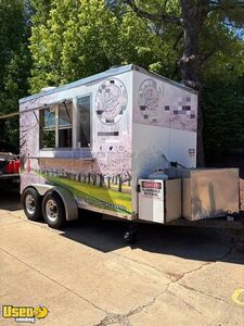Well Equipped - 2014 7' x 12' Kitchen Food Concession Trailer with Fire Suppression
