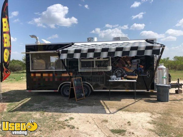 Fully Outfitted 22' 2018 Barbecue Food Trailer with Enclosed Porch