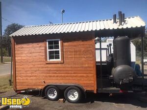 2020 - 16' Cedar Barbecue Concession Trailer with Porch / Mobile BBQ Unit