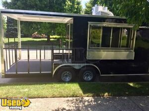 2017 8.5' x 22' Commercial Kitchen Concession Trailer with 8' Porch