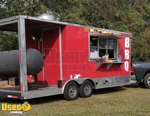 2018 Freedom 8.5' x 20' BBQ Concession Trailer | Mobile Barbecue Unit with Porch