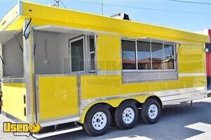 Like New 8' x 22' Mobile Kitchen Food Trailer with Porch