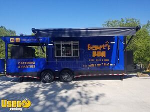 2020 8.5' x 24' Barbecue Food Concession Trailer with Fire Suppression & Porch
