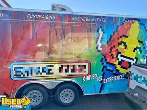 8.5' x 16' Shaved Ice Concession Trailer | Used Snowball Trailer with Clean and Spacious Interior