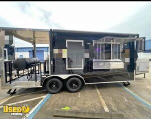 Turnkey 2023 8' x 24' Barbecue Kitchen Concession Trailer with Bathroom + Porch
