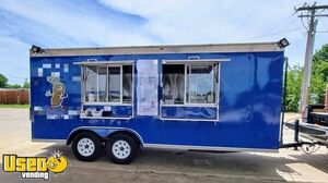 8' x 18' Kitchen Food Concession Trailer with Pro Fire System
